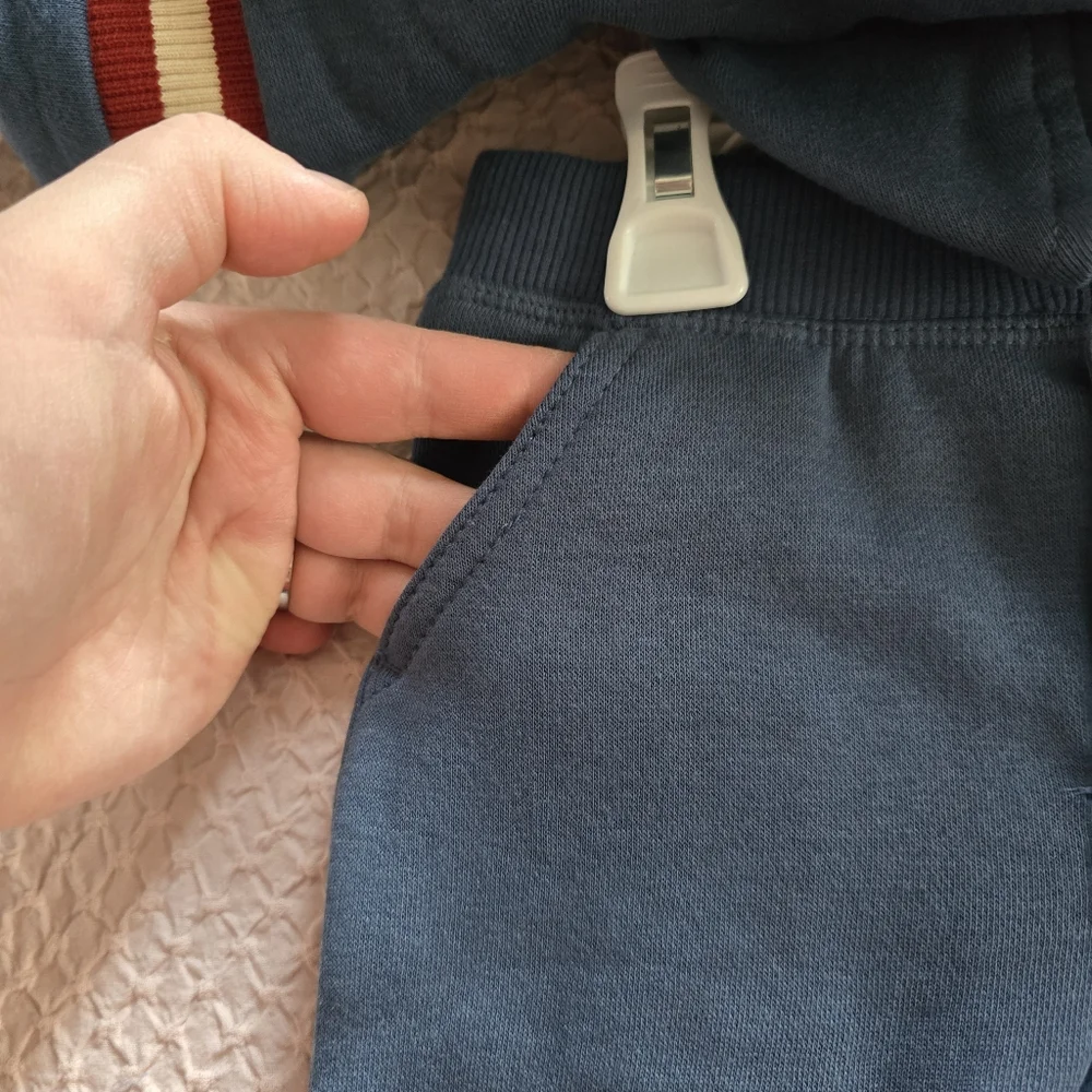 Tommy Hilfiger Boy's Blue Embroidered Logo Fleece Hoodie And Joggers Set 24M